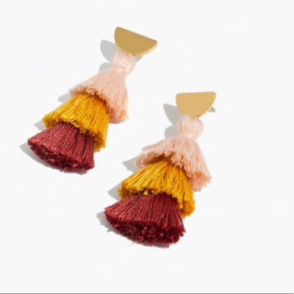 MADEWELL TIERED TASSEL EARRINGS